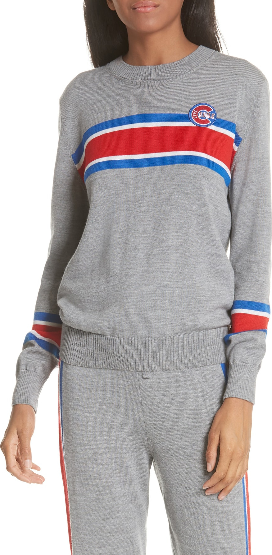 Etre Cecile être cécile Stripe Knit Boyfriend Top