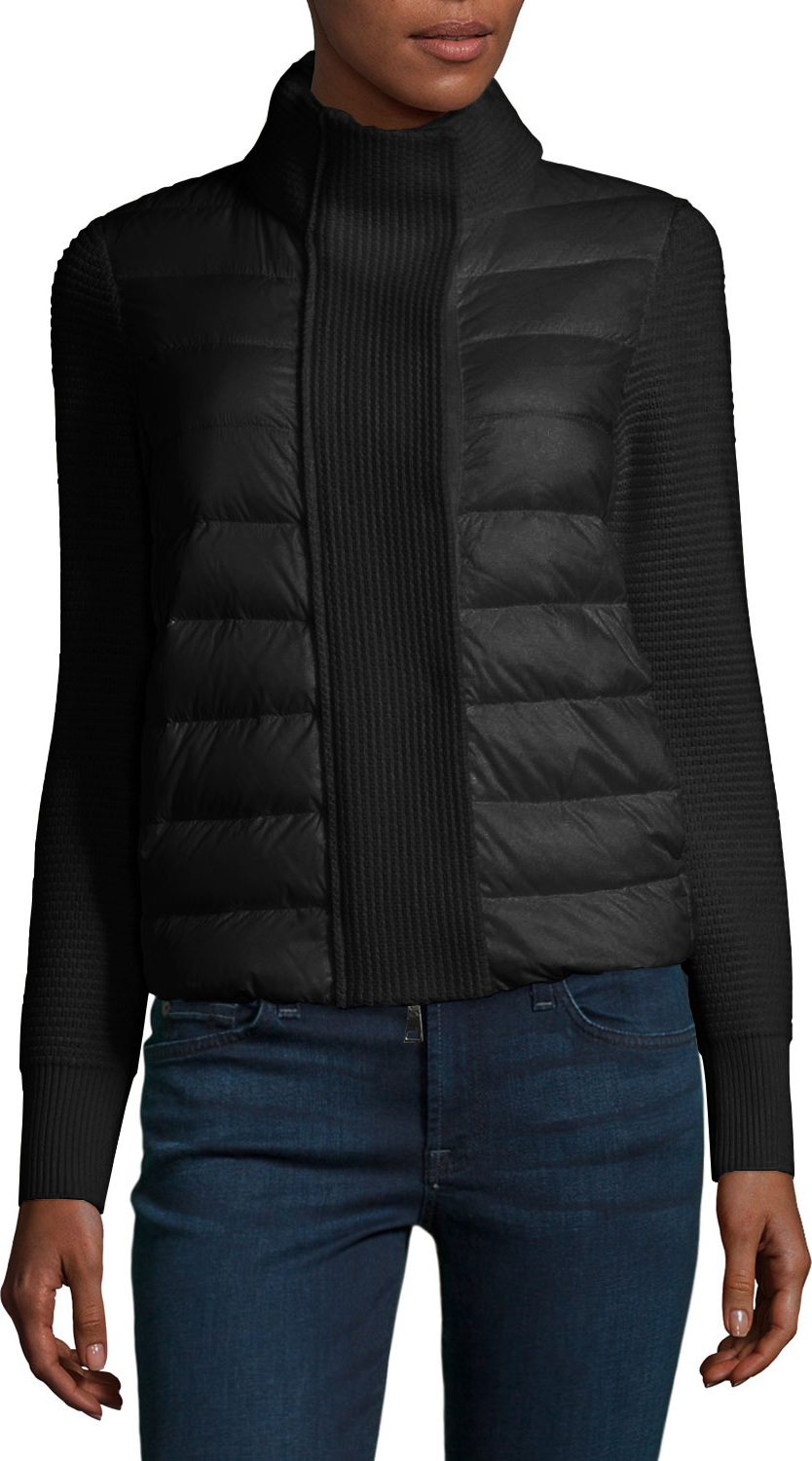 Moncler Maglione Quilted/Tricot Cardigan Jacket