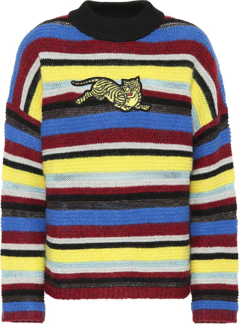 KENZO Striped wool-blend sweater