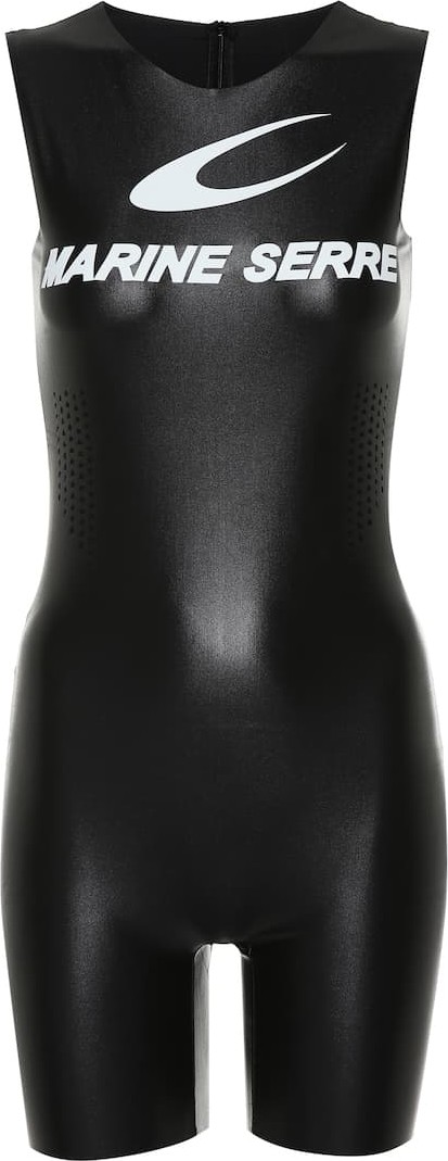 Marine Serre Perforated logo bodysuit