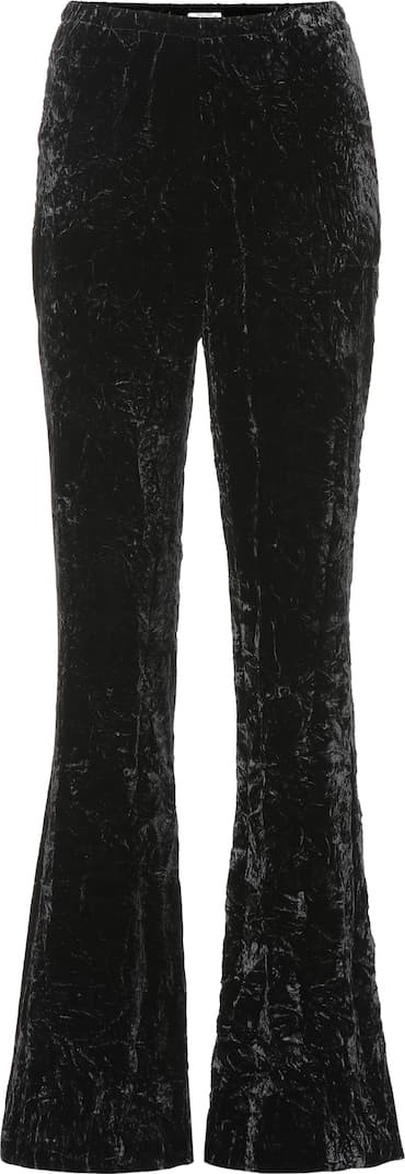 Miu Miu High-rise flared velvet pants