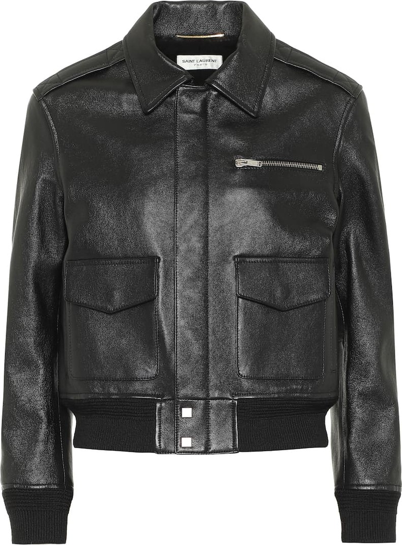 Saint Laurent Leather bomber jacket