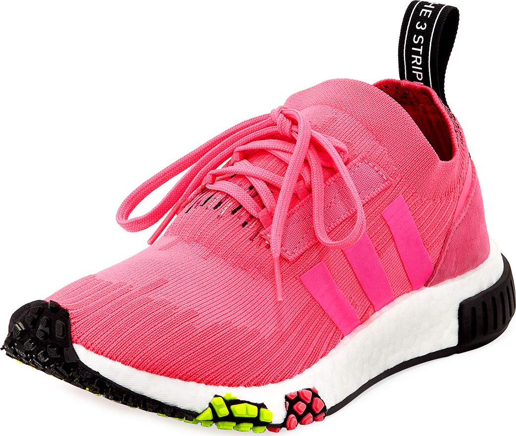 Adidas NMD_Racer Primeknit Trainer Sneakers, Solar Pink