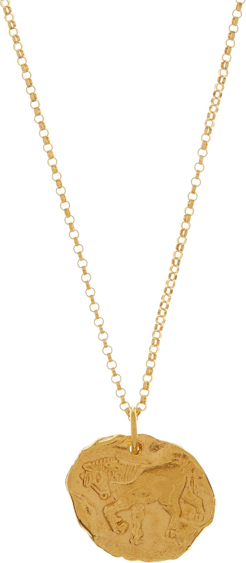 Alighieri The Horse 24kt gold-plated necklace