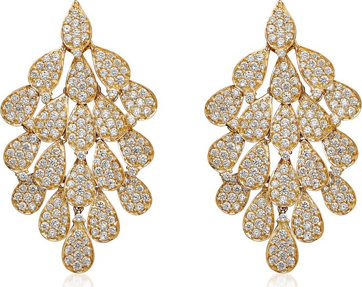 Hueb Secret Garden 18k Diamond Drop Earrings