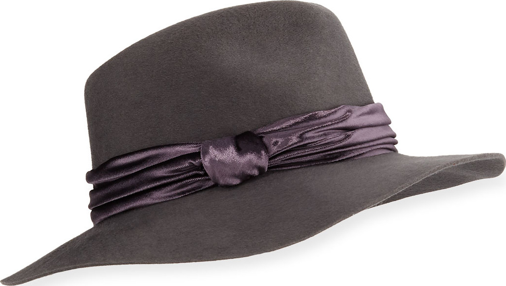 Eugenia Kim Georgina Wool Fedora Hat w/ Panne Velvet Trim
