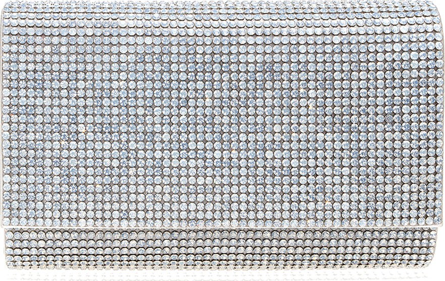 Judith Leiber Fizzoni Bling Clutch Bag with Crossbody Strap