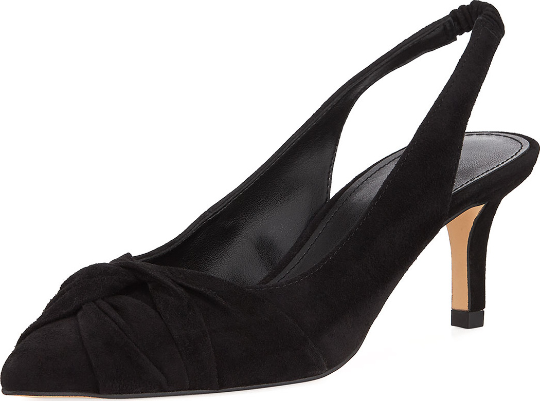 Donald J Pliner Femme Suede Kitten-Heel Slingback Pump