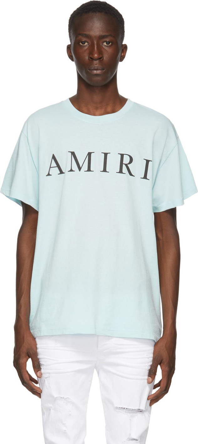 Amiri Blue Large Logo T-Shirt