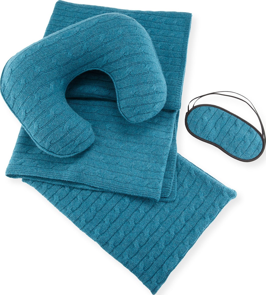 Sofia Cashmere Cashmere Cable-Knit Travel Gift Set