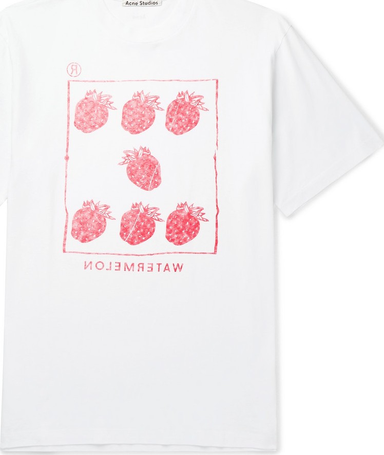 Acne Studios Jaceye Printed Cotton-Jersey T-shirt