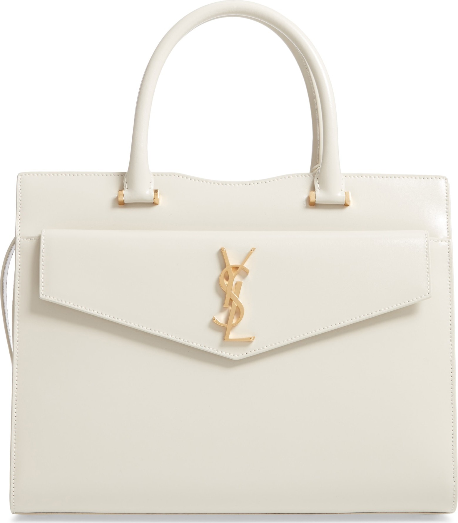 Saint Laurent Uptown Small Cabas Leather Satchel