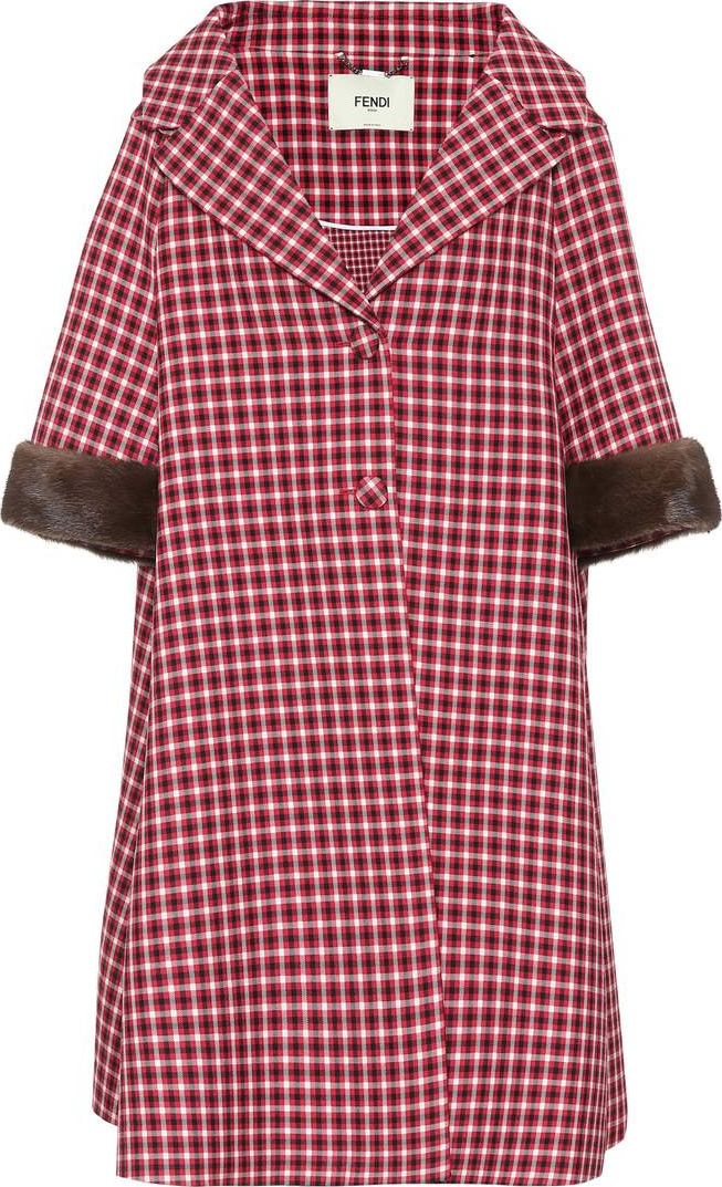 Fendi Fur-trimmed wool coat
