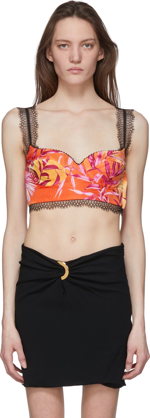 Versace Pink Jungle Print Bralette