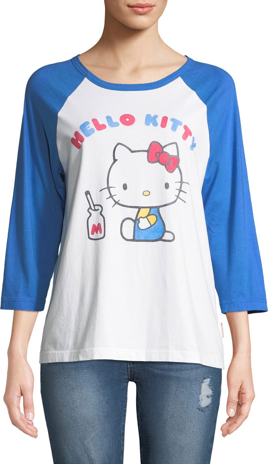 Chinti And Parker x Hello Kitty Graphic Baseball Tee