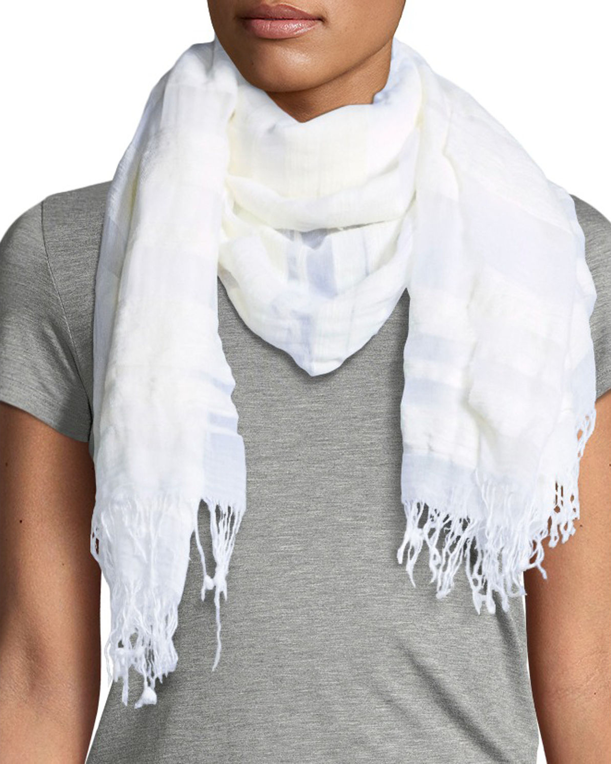 Vince Melange Stripe Scarf