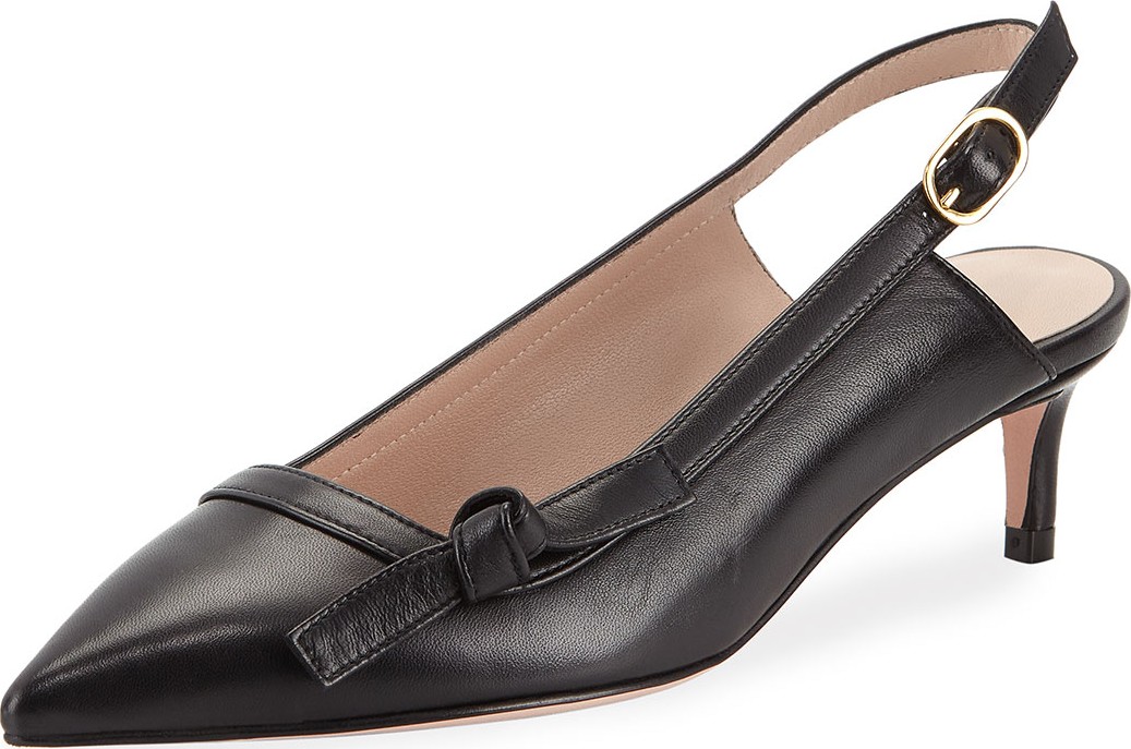 Stuart Weitzman Hayworth Leather Slingback Pumps