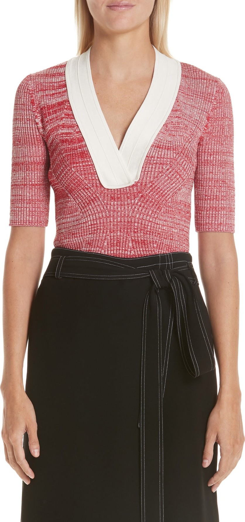 Yigal Azrouel Mélange Rib Knit Top