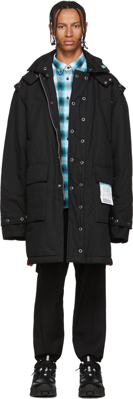 Miharayasuhiro Black Removable Coat