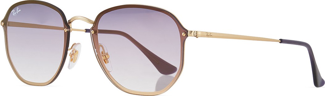 Ray Ban Square Gradient Metal Sunglasses