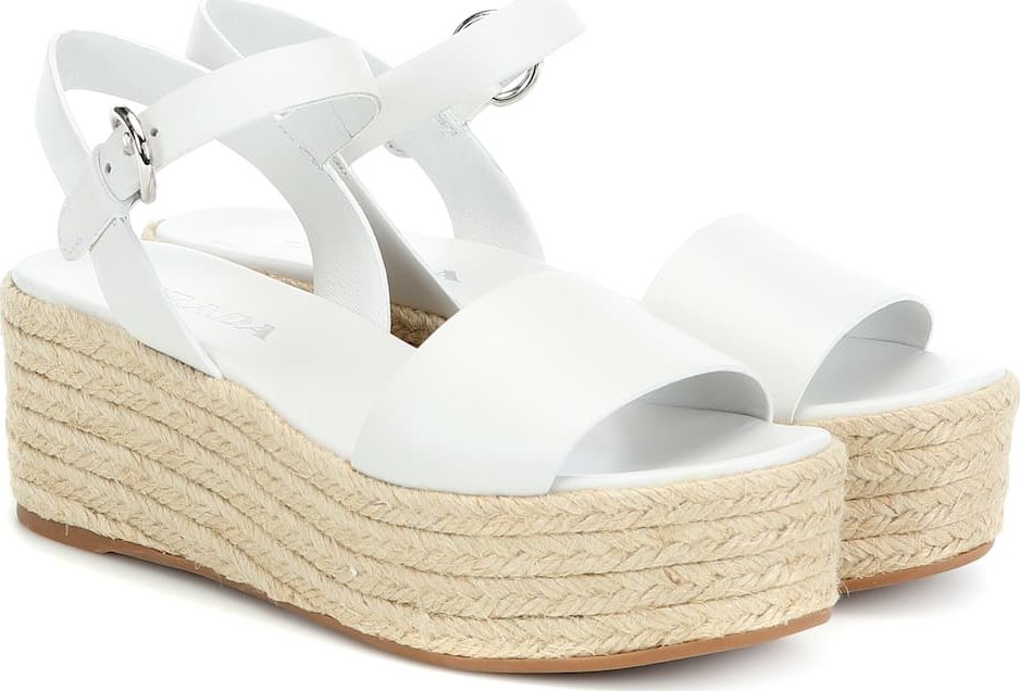 Prada Leather espadrille sandals