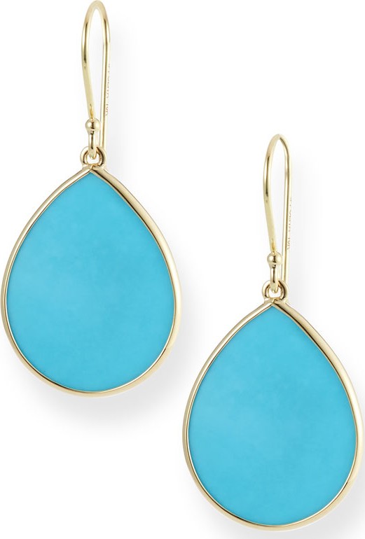 IPPOLITA 18k Small Teardrop Slice Earrings in Turquoise