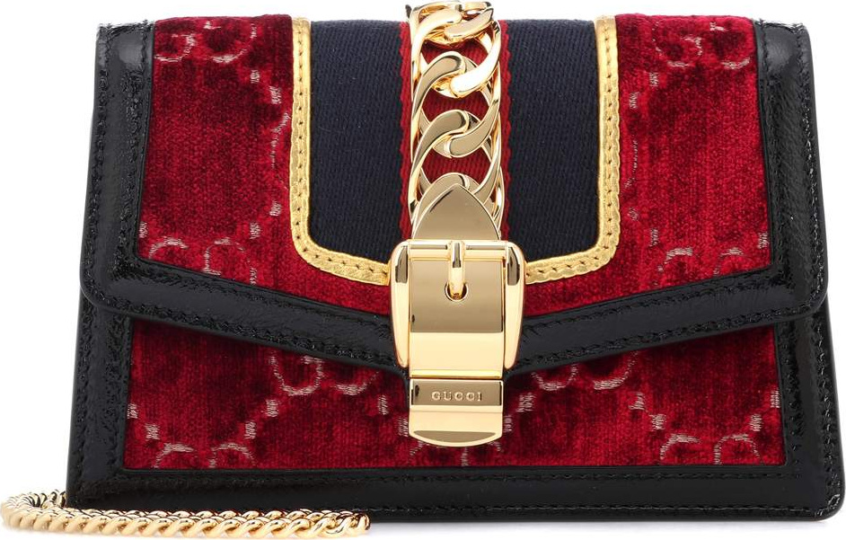 Gucci Sylvie GG velvet mini bag