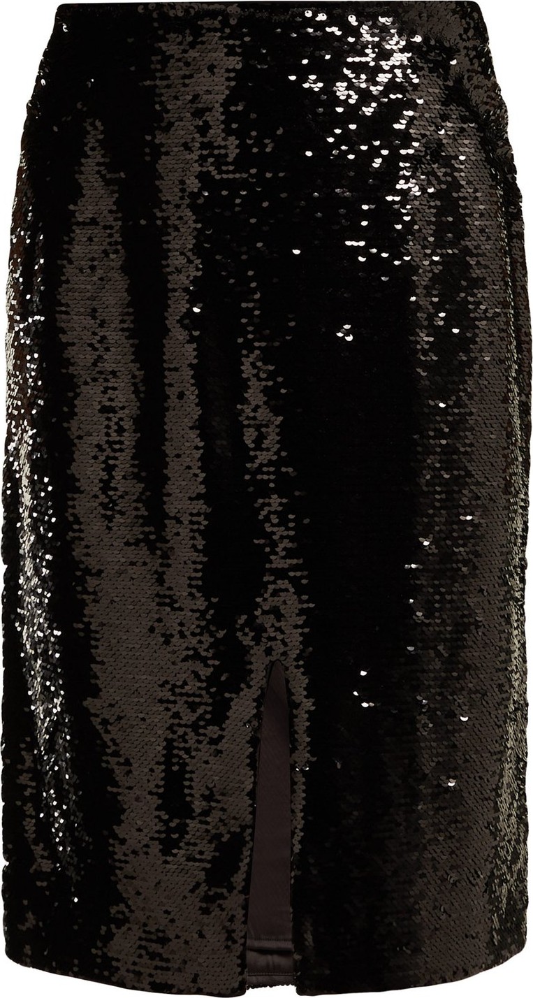 Ganni Sonora sequinned pencil skirt