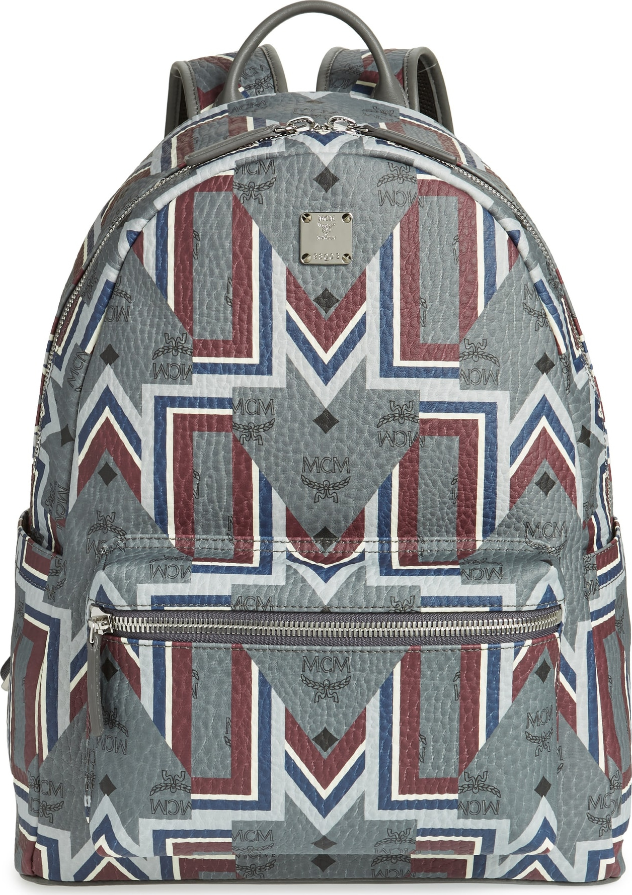 MCM Stark Gunta Print Faux Leather Backpack