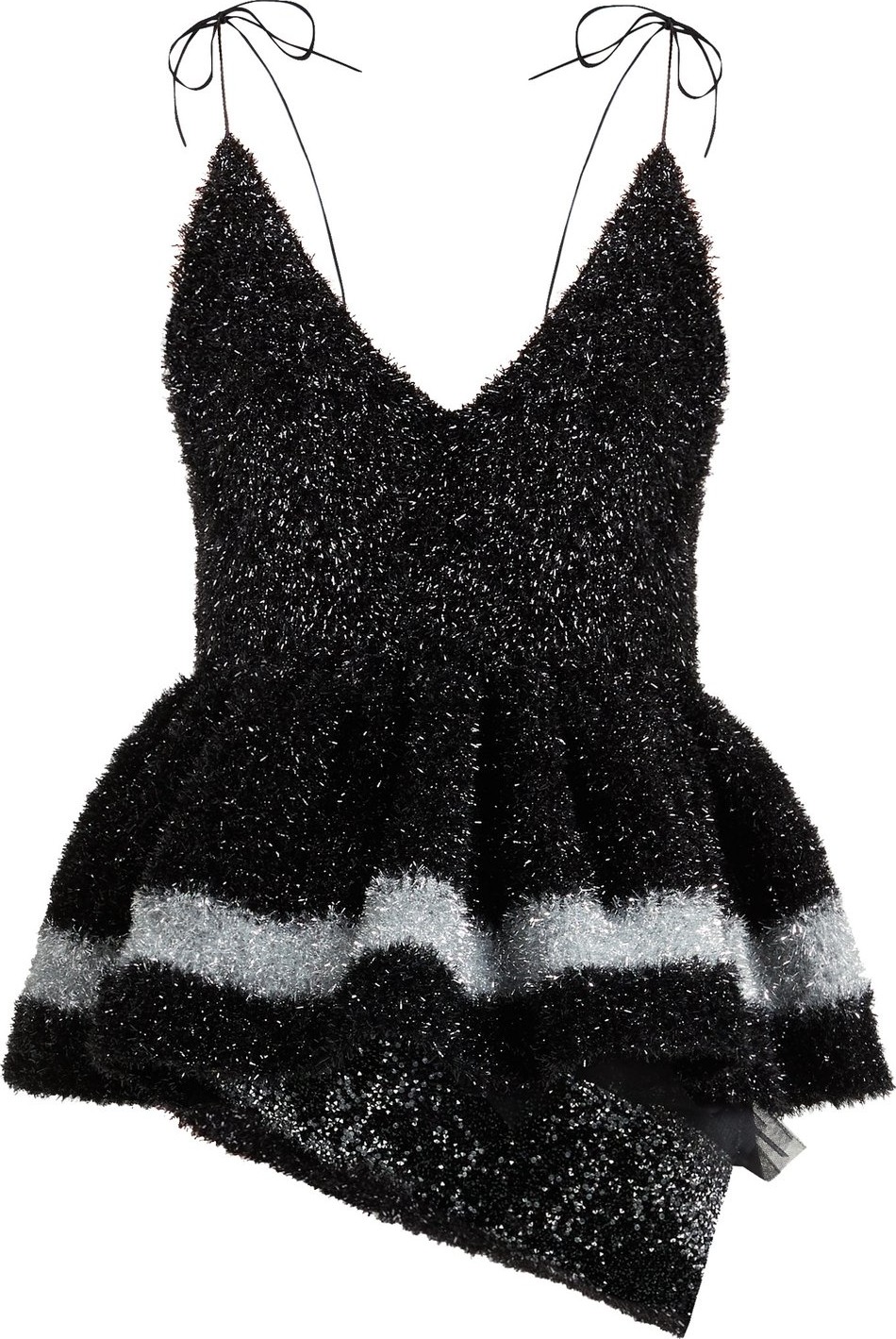 Germanier Peplum-hem tinsel top