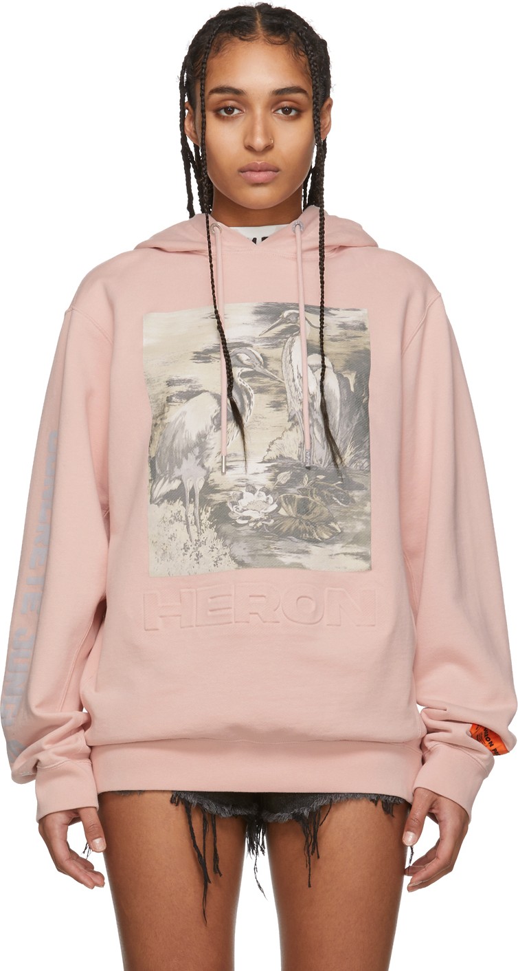 Heron Preston Pink Herons Ribs Hoodie