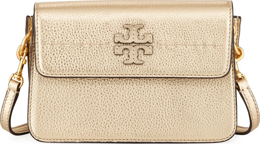 Tory Burch McGraw Metallic Leather Crossbody Bag Tory Burch McGraw Metallic Leather Crossbody Bag