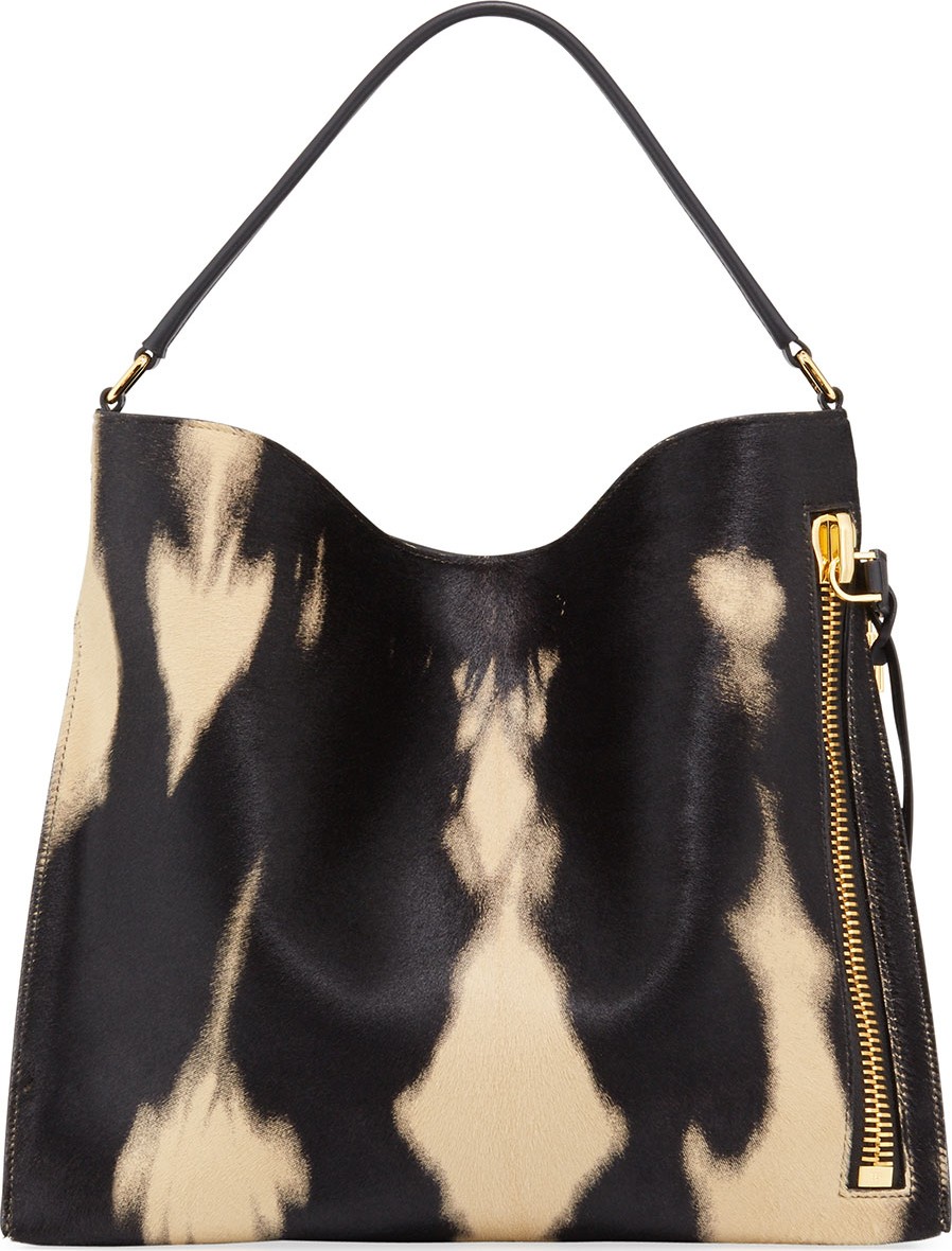 TOM FORD Alix Small Tie-Dye Calf Hair Hobo Bag