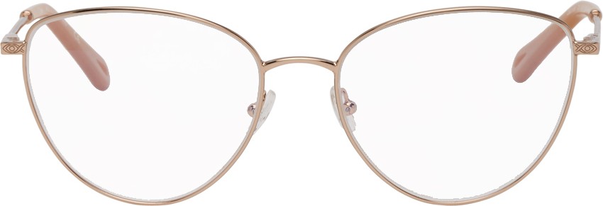 Chloe Copper Metal Cat-Eye Glasses