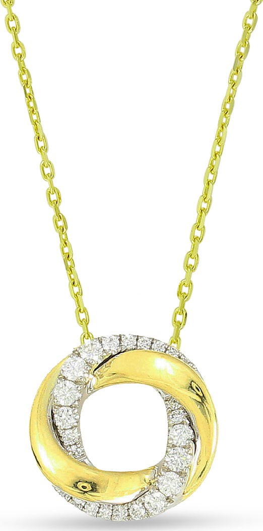 Frederic Sage 18k Mini Half-Diamond Halo Pendant Necklace