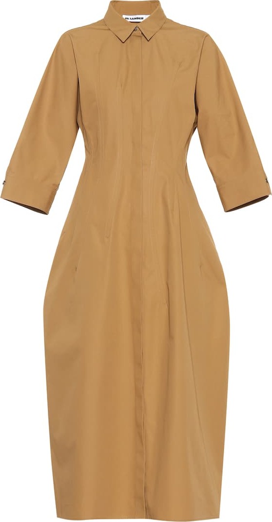 Jil Sander Collared cotton maxi dress