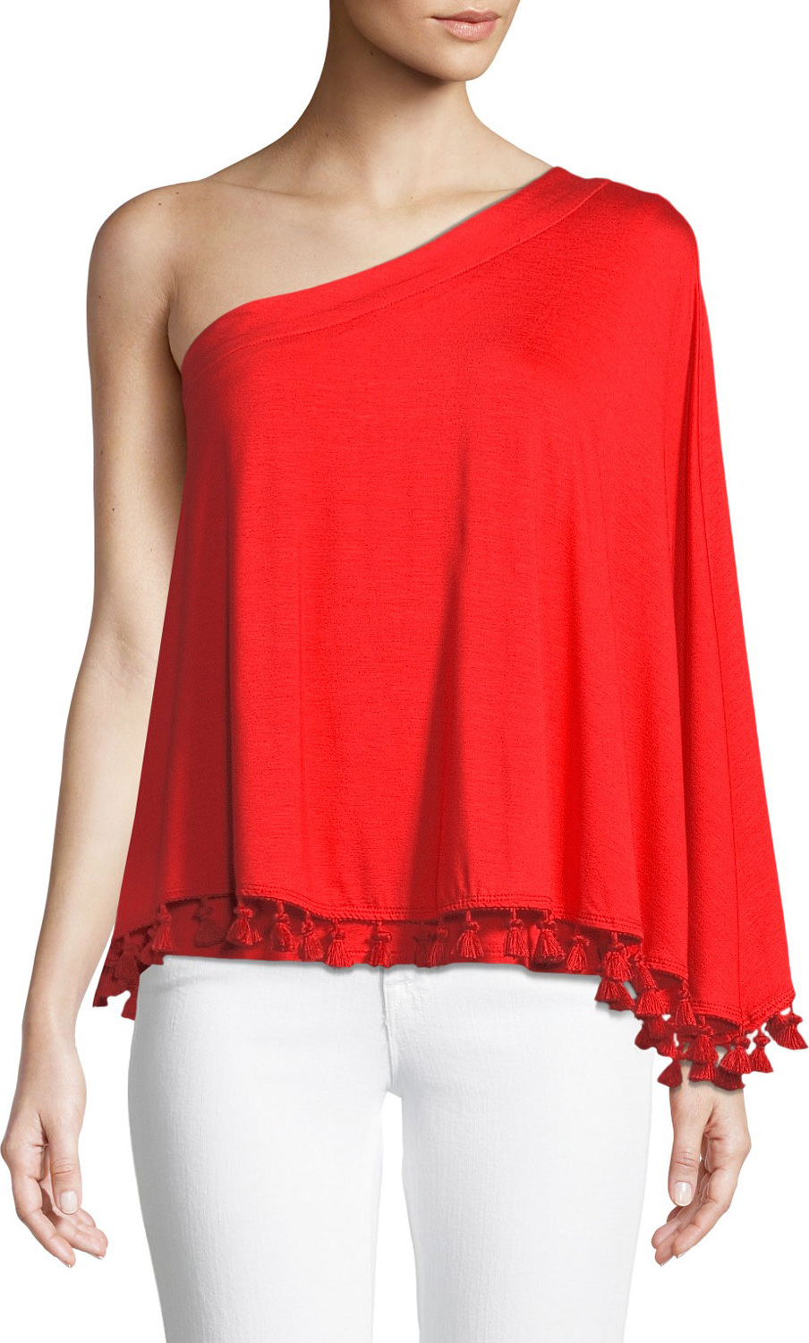 Trina Turk Pomona Tassel Top in Must-Have Jersey