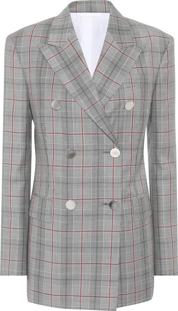 Calvin Klein 205W39NYC Plaid double-breasted wool blazer