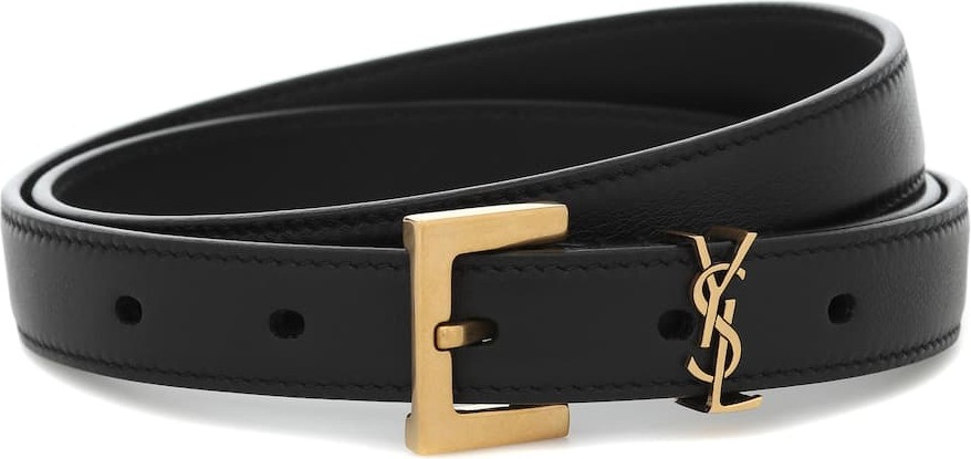 Saint Laurent Monogram leather belt