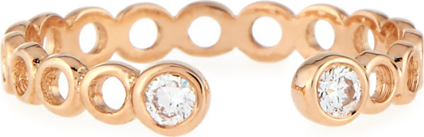 Kismet by Milka Beads 14K Rose Gold & Diamond Hollow Pinky Ring, Size 3.75