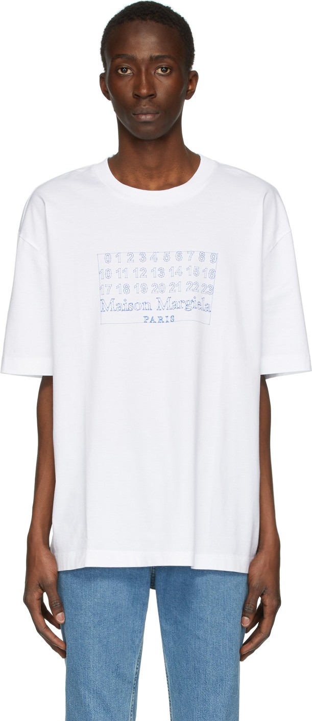 Maison Margiela White Number Logo T-Shirt