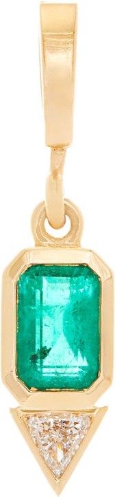 Azlee Diamond, emerald & 18kt gold charm