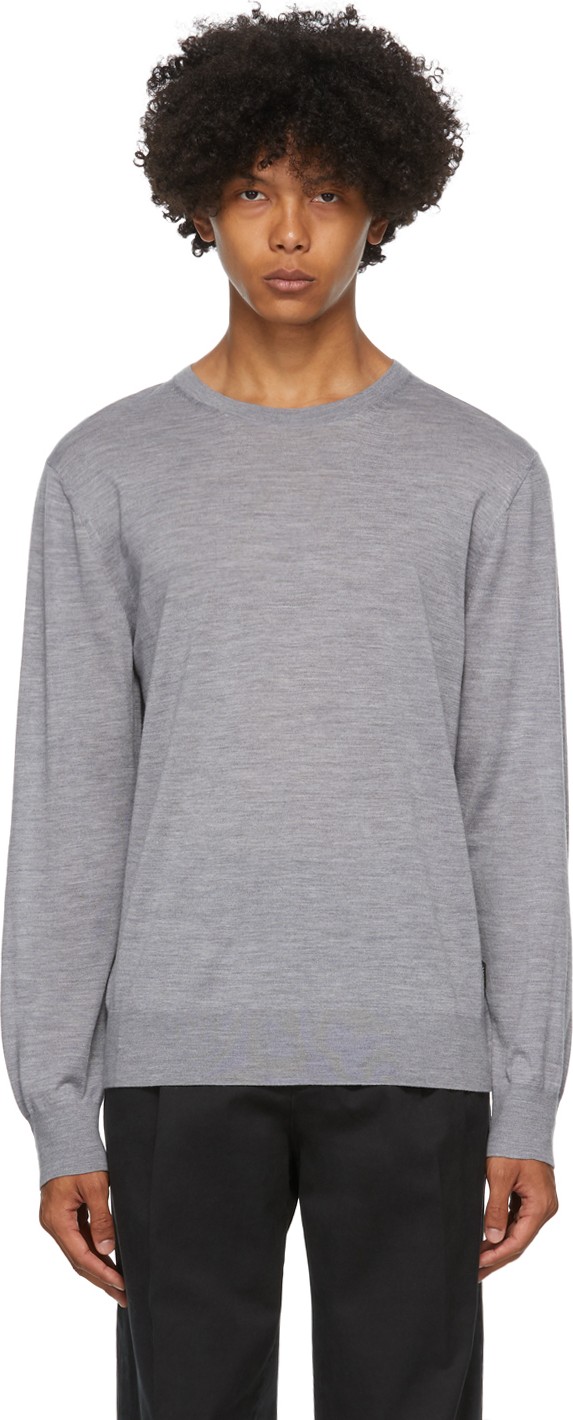 Z Zegna Grey Wool Sweater