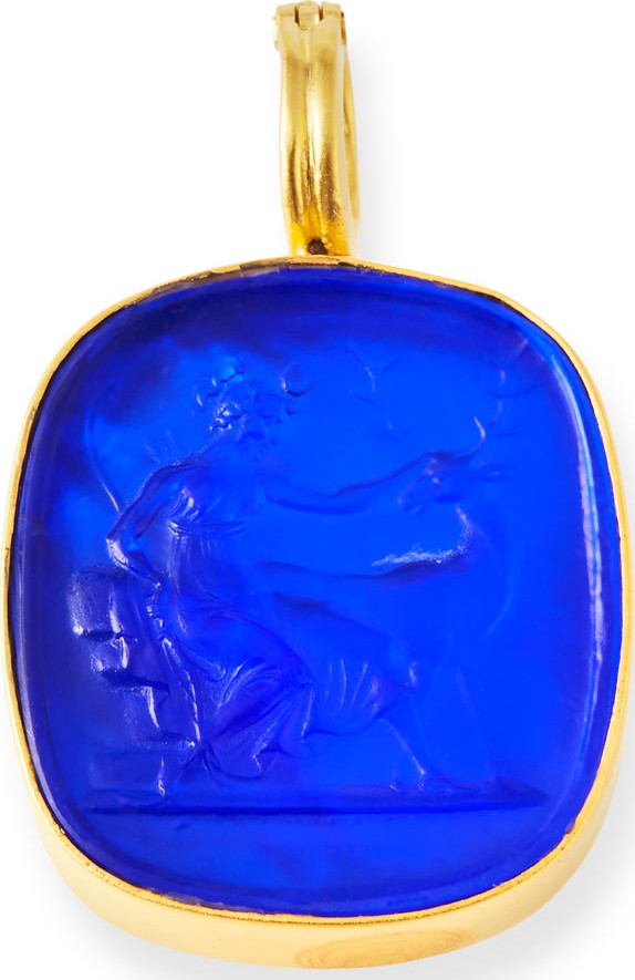 Dina Mackney Laps Blue Italian Glass Pendant