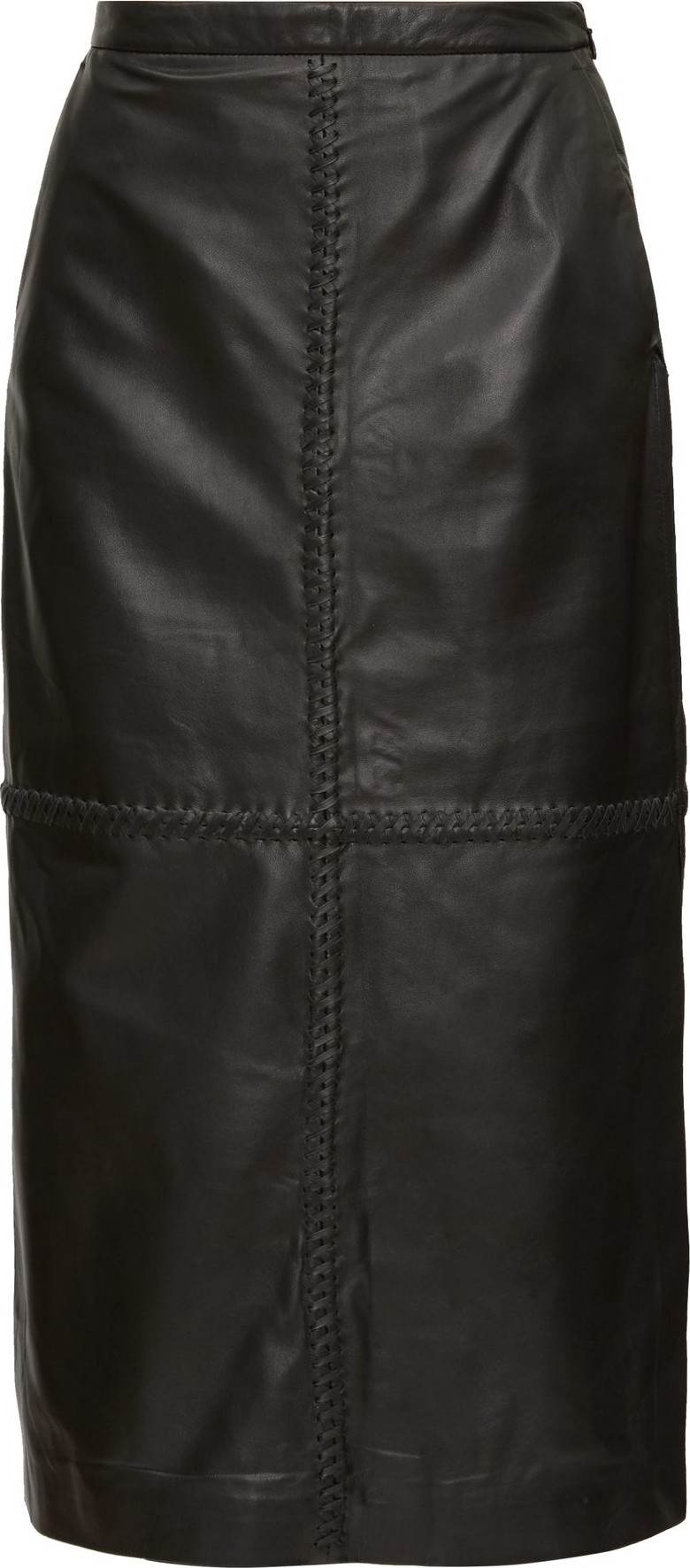 Altuzarra Mooney panelled leather midi skirt