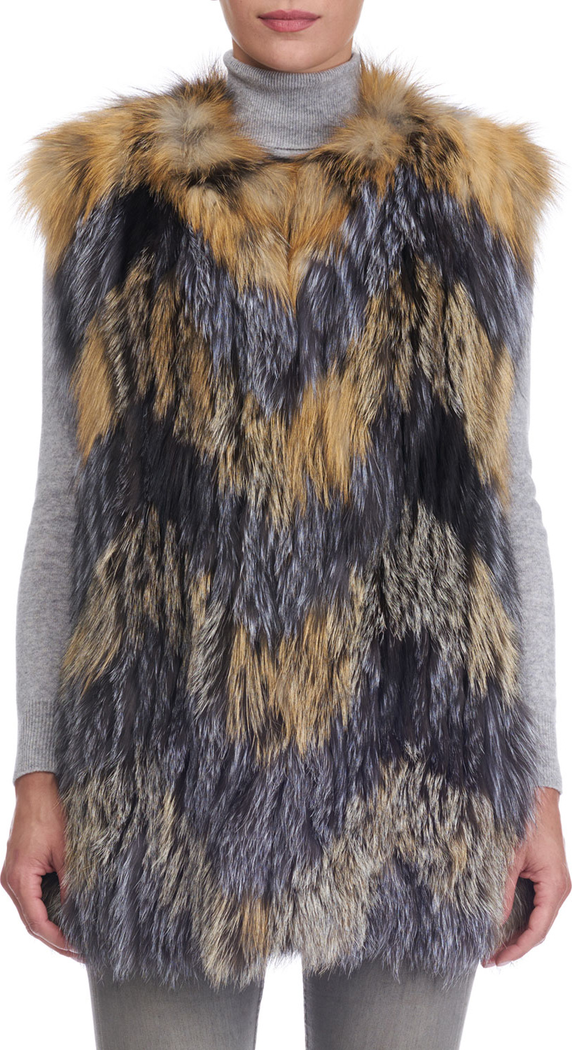 Gorski Cross Fox and Silver Fox Fur Vest