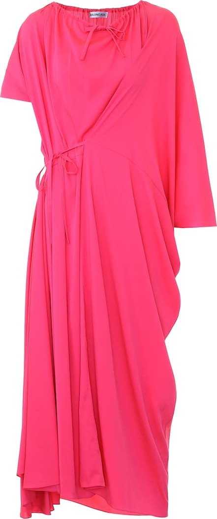 Balenciaga Asymmetric crêpe midi dress