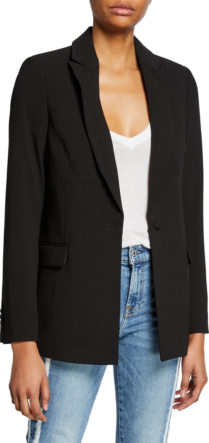 7 For All Mankind Boyfriend Crepe Blazer
