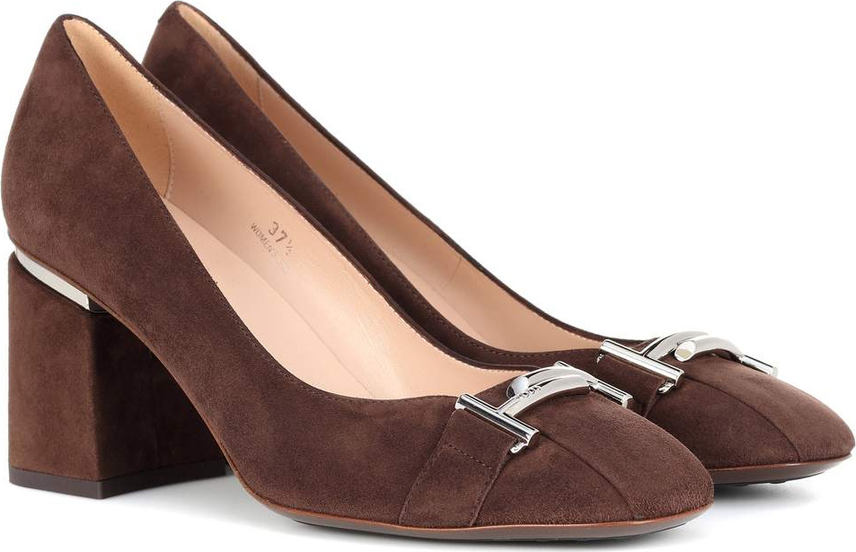 Tod's Double T suede pumps