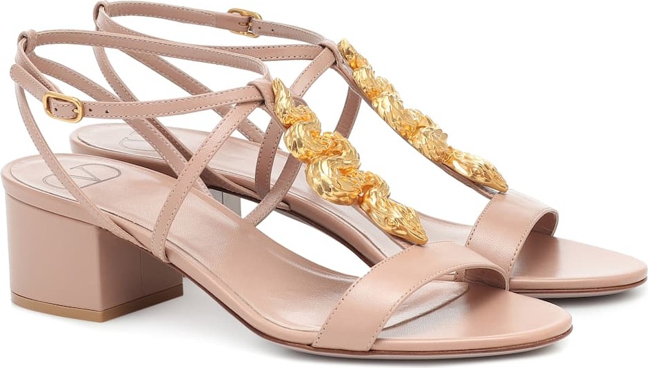 Valentino Valentino Garavani Maison Snake leather sandals